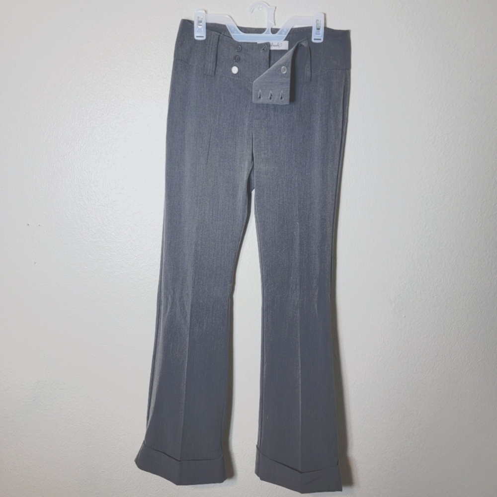 Women's Spoon Jean Brand Tall Gray High Rise Dress Pants